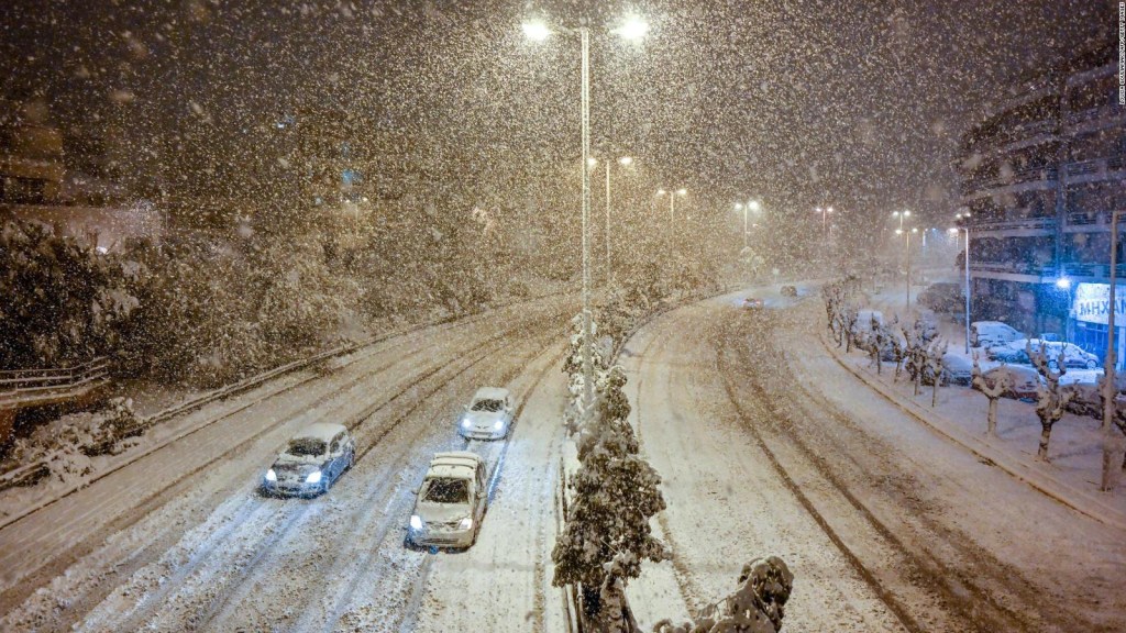 Historic snowfall wreaks havoc and destruction in Greece