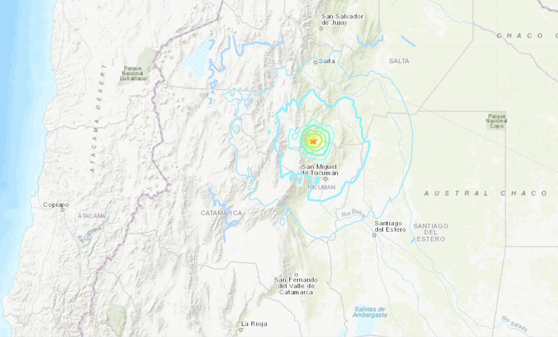 Un fuerte sismo sacude la provincia de Tucumán, Argentina