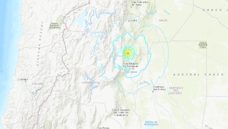 Strong earthquake shakes Tucumán in Argentina