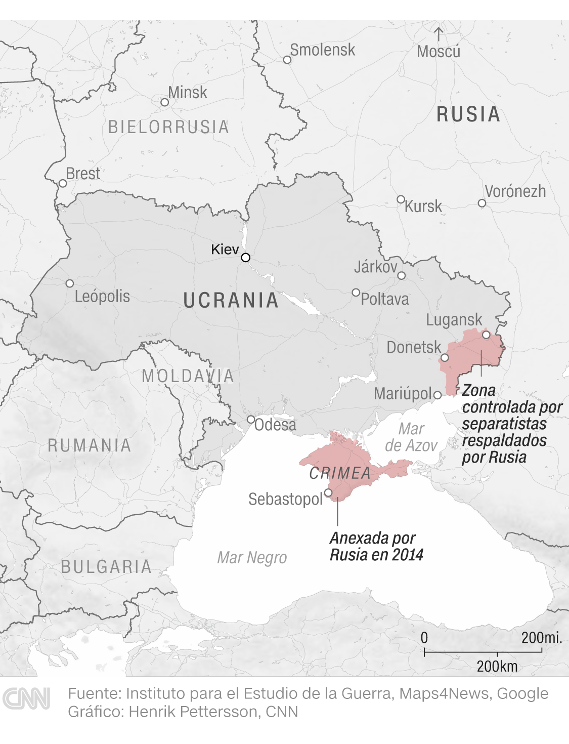 Mapas Sobre Ucrania Y Rusia 4 Gráficos Para Entender Las Tensiones