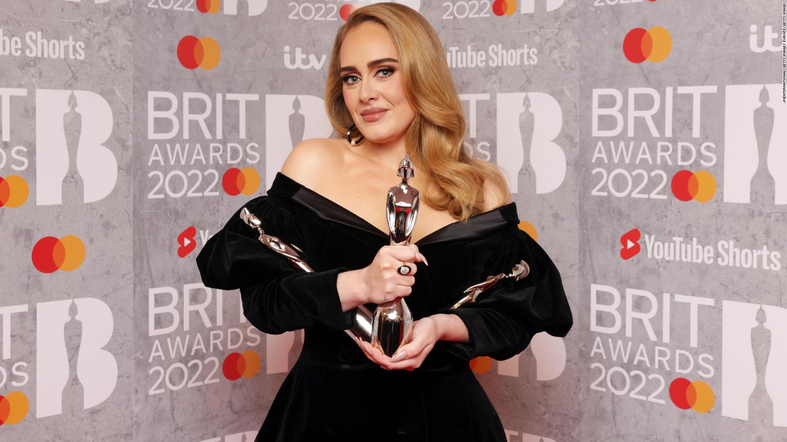 Adele es la gran ganadora de los premios Brit 2022 Video