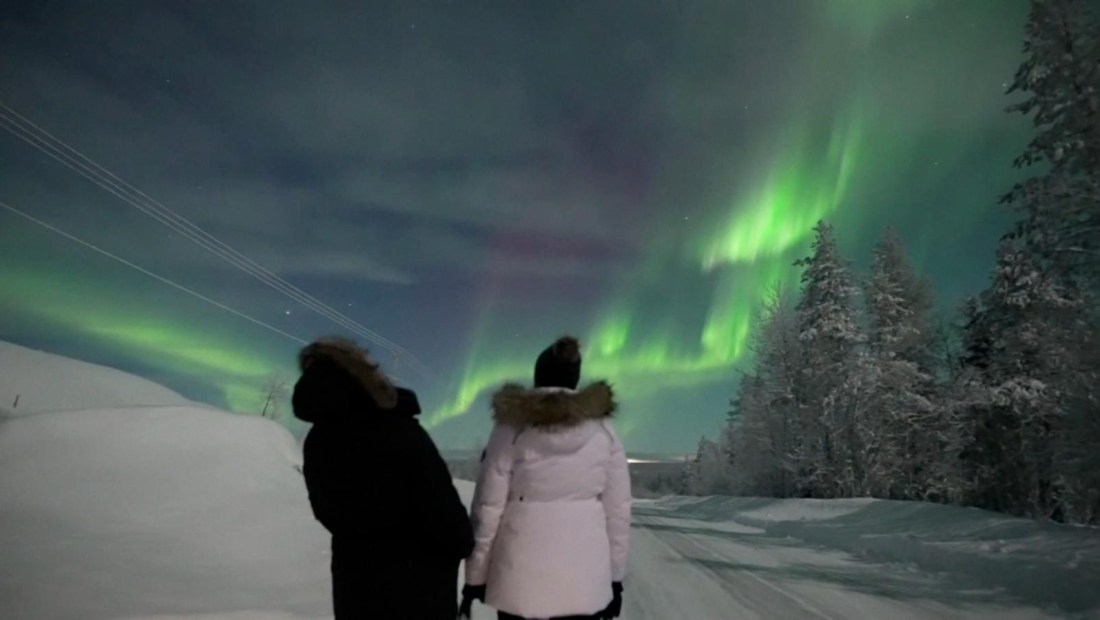 Mira estas hermosas auroras boreales en el cielo de Suecia