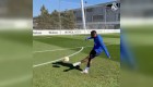 David Alaba y un golazo en el entrenamiento del Real Madrid