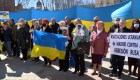 Ucranianos se manifiestan en Madrid por guerra con Rusia