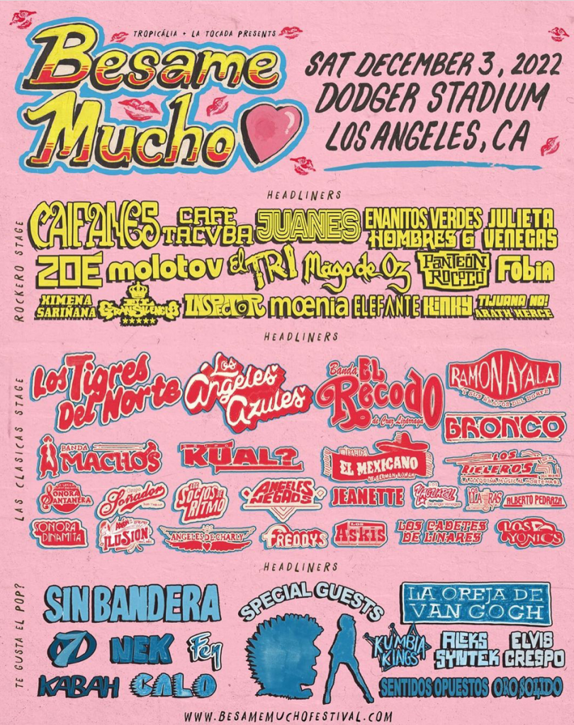 "Bésame Mucho Festival" artistas confirmados, fechas y entradas