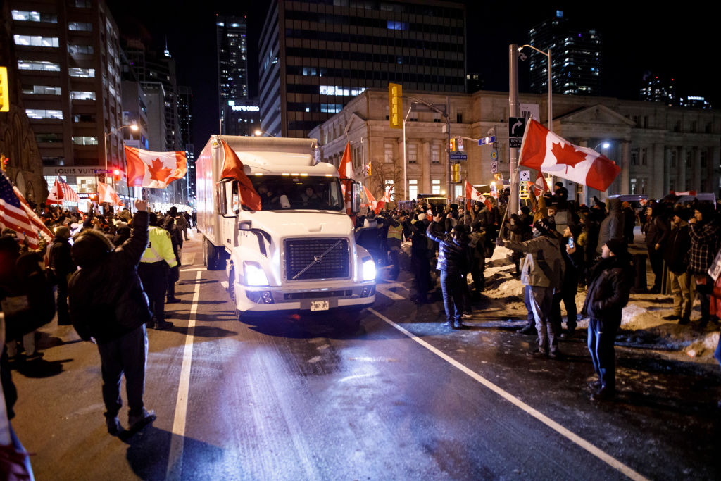 Camiones protestas Canada