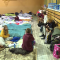 Un centro improvisado en Polonia acoge refugiados ucranianos
