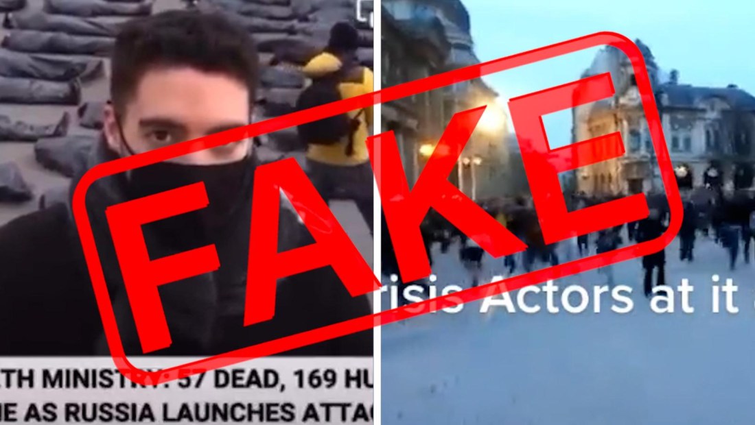 Estos videos no muestran "actores de crisis" y tampoco son de Ucrania
