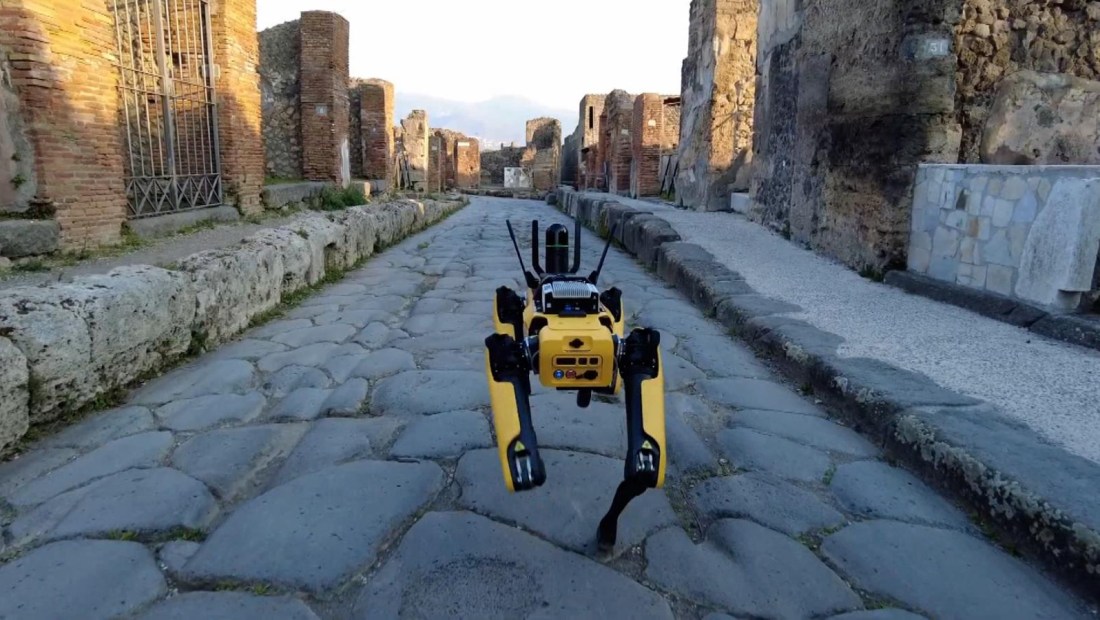 Él es el robot que cuida las ruinas de Pompeya