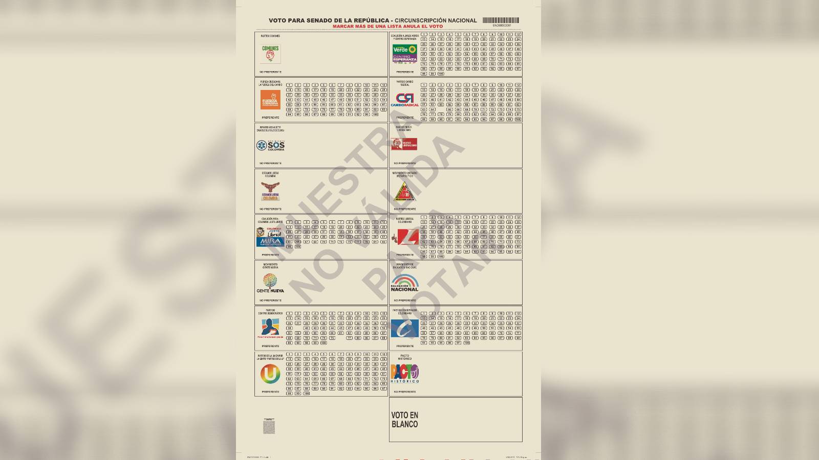Elecciones Colombia 2022 Así Es El Tarjetón Electoral Y Así Debes Marcar 4212