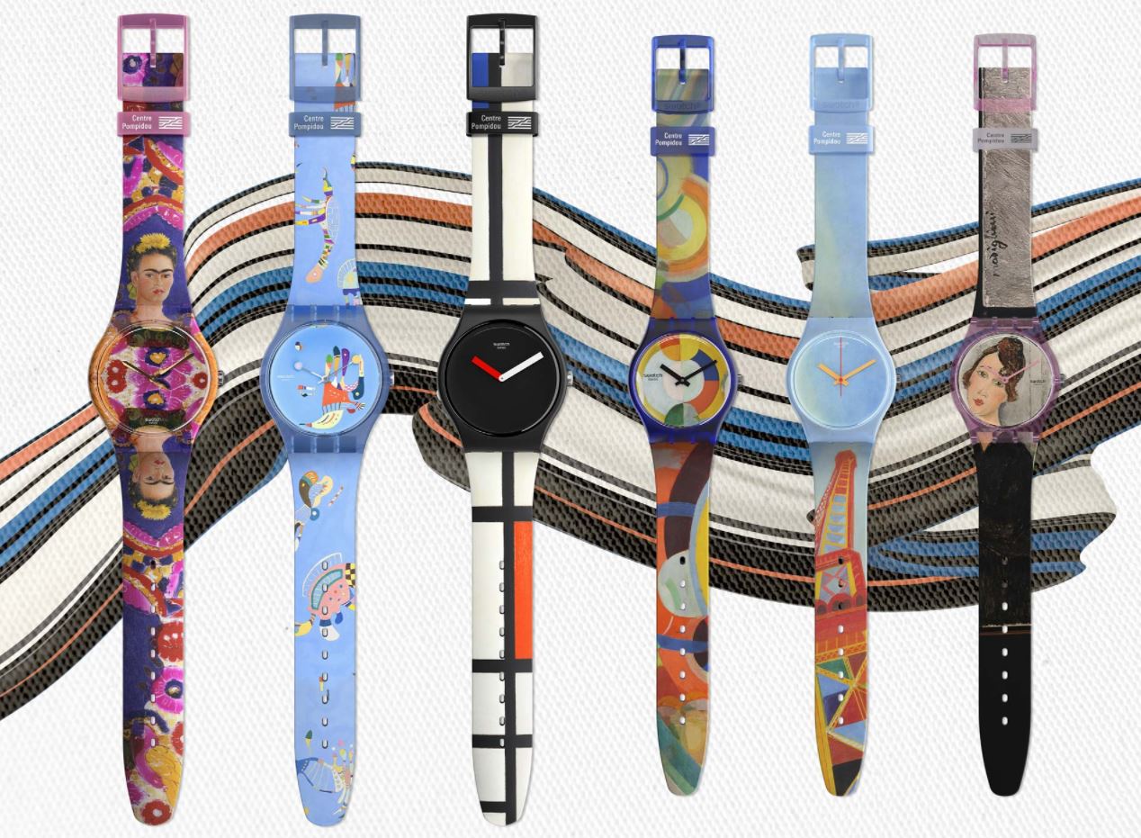 Swatch y el Centre Pompidou reinventan pinturas las vuelven relojes