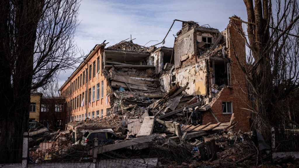 Imágenes satelitales de la destrucción en Chernihiv
