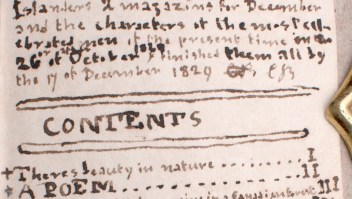 manuscrito Charlotte Brontë