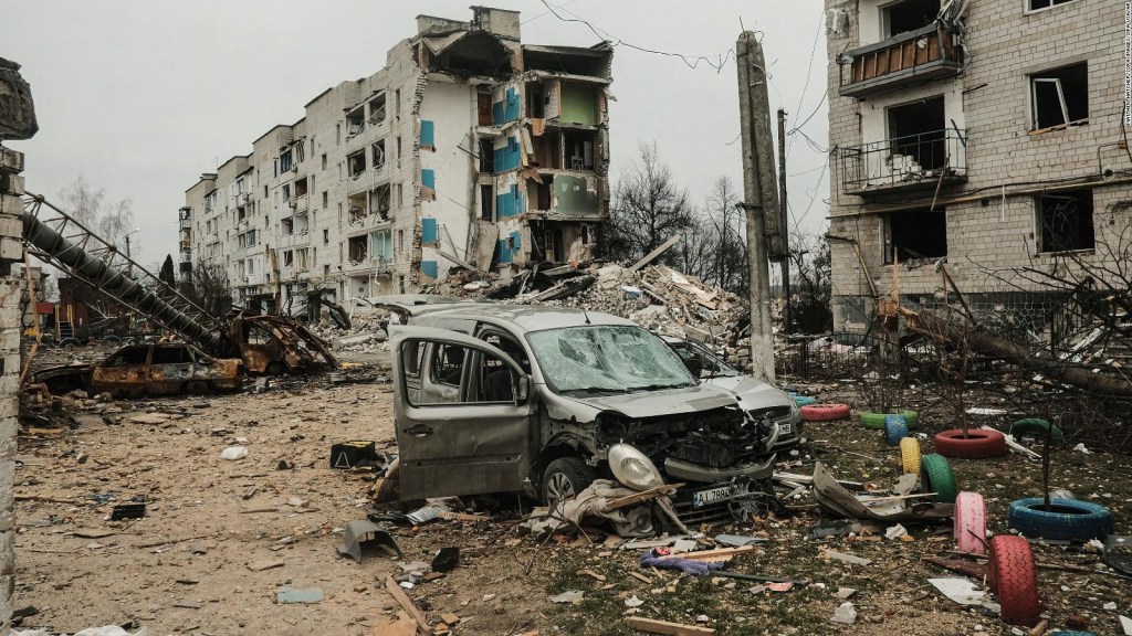Kehancuran yang disebabkan oleh Rusia di Borodianka, Ukraina