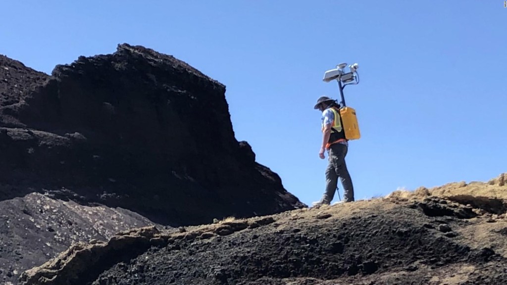 This mapping backpack is designed for astronauts on the Moon