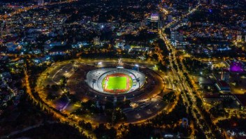 Vista aérea del Estadio Olímpico Universitario, casa de los Pumas de la UNAM. (Foto: Hector Vivas/Getty Images)