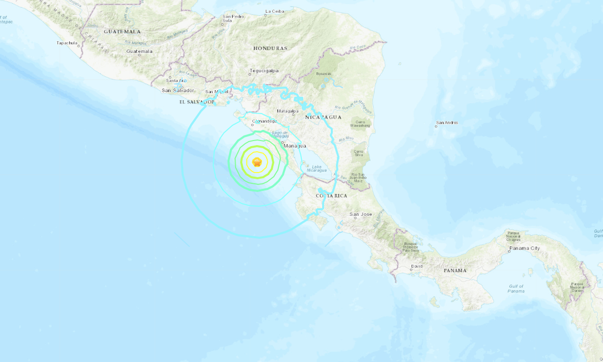 Fuerte sismo sacude Nicaragua