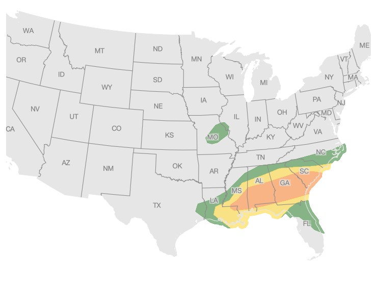 southern severe weather tornadoes