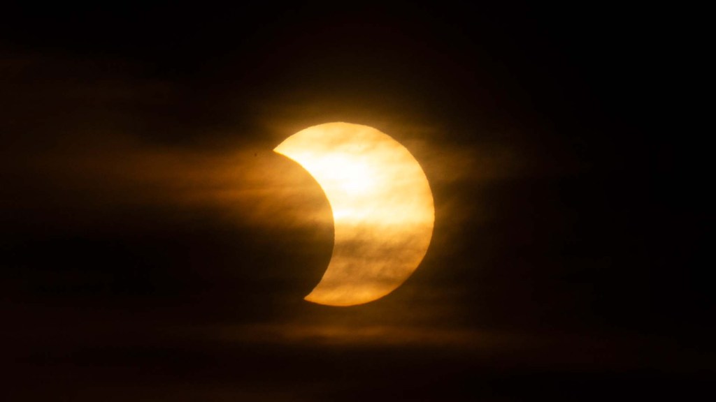 Sudamérica Viva el inicio del eclipse solar parcial de 2022