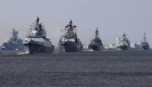 ¿Qué hacen delfines alrededor de una base naval rusa?