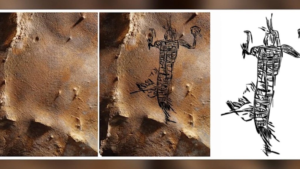 These drawings in a cave are more than 1,000 years old