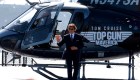 Tom Cruise arrives in his helicopter at the premiere of "Top Gun: Maverick"