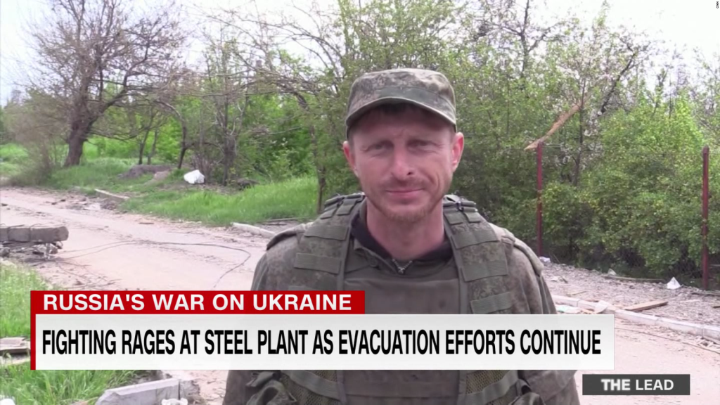Civilians still waiting to leave the steel plant in Mariupol