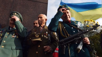 Veteranos ucranianos en el Día de la Victoria