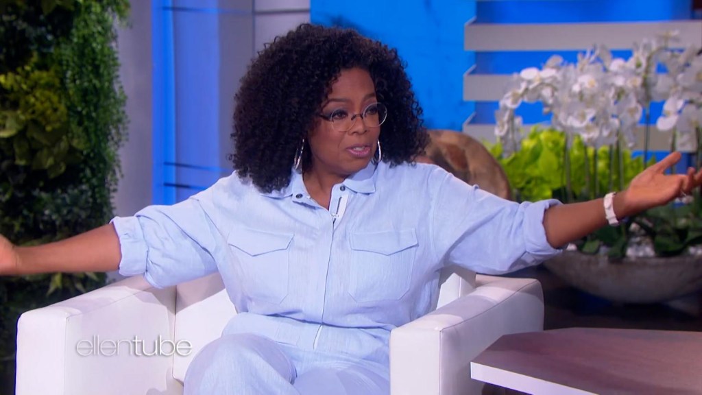 Oprah Winfrey gets emotional as she fires the show "The Ellen DeGeneres Show"