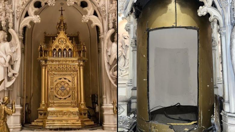 Un tabernáculo de oro de 18 quilates valorado en US$ 2 millones fue robado de la Iglesia Católica Romana de San Agustín en Brooklyn la semana pasada, según informaron las autoridades.