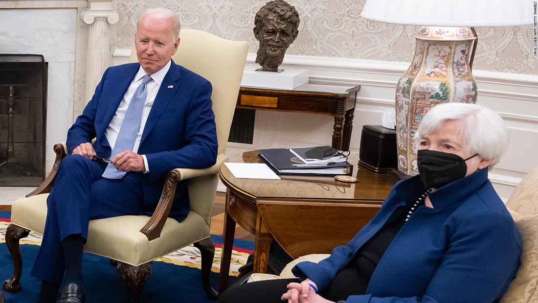 Joe Biden y Janet Yellen en la Casa Blanca.