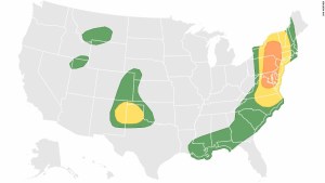 Podría haber tornados en la ciudad de Nueva York y Washington D. C. este lunes 16 de mayo.