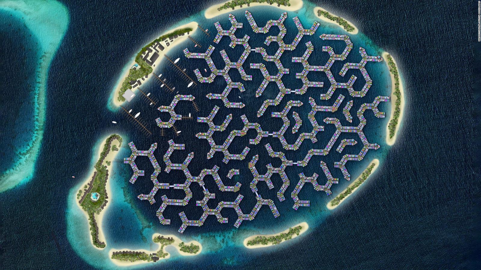Construyen una ciudad flotante en las islas Maldivas