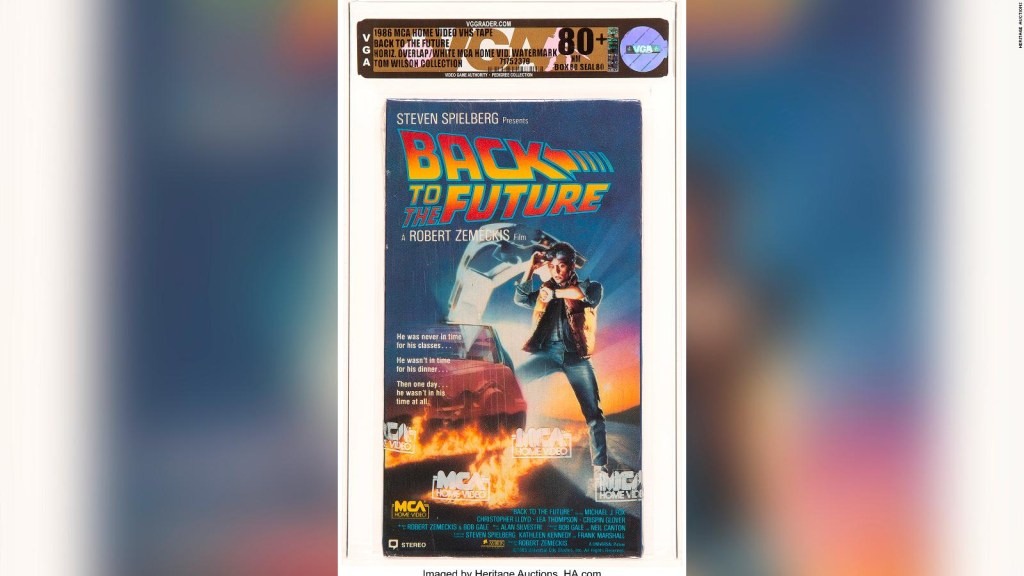 Versione VHS di "Ritorno al futuro" Che è stato venduto per $ 75.000
