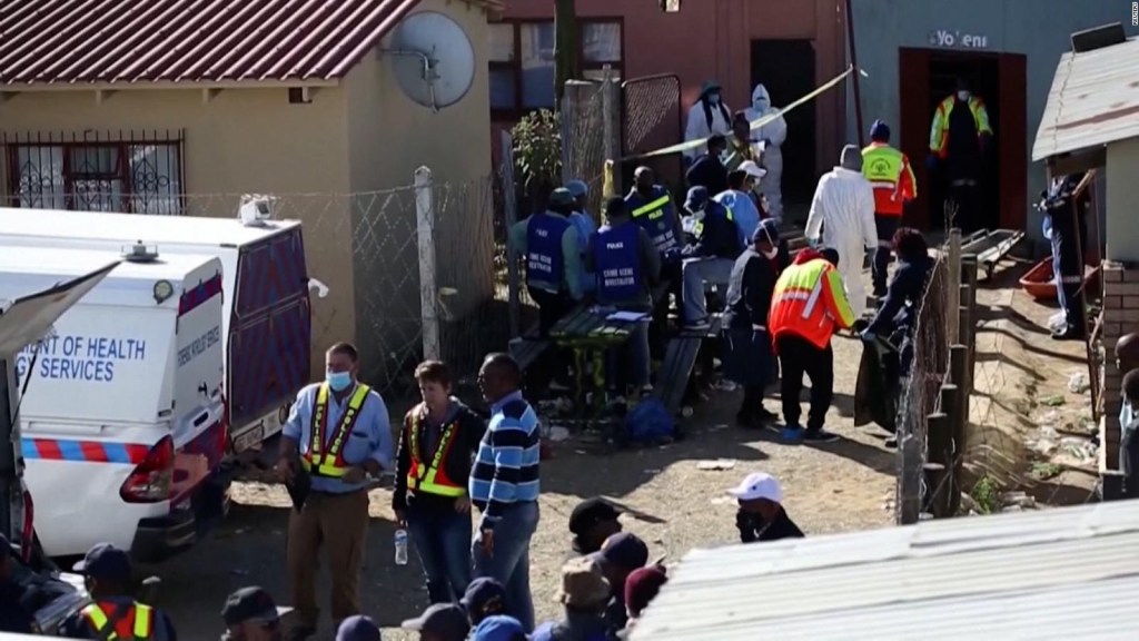 They are investigating the deaths of 22 young South Africans in a bar