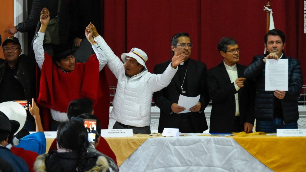 Acuerdo histórico entre el Gobierno de Ecuador e indígenas