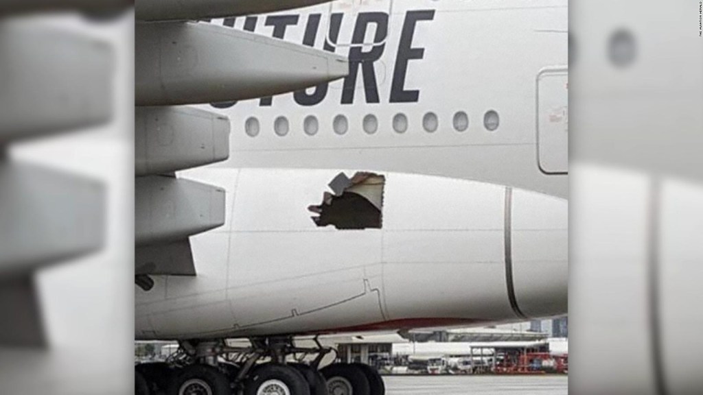 Hole in Airbus A360 plane leaves passengers frozen