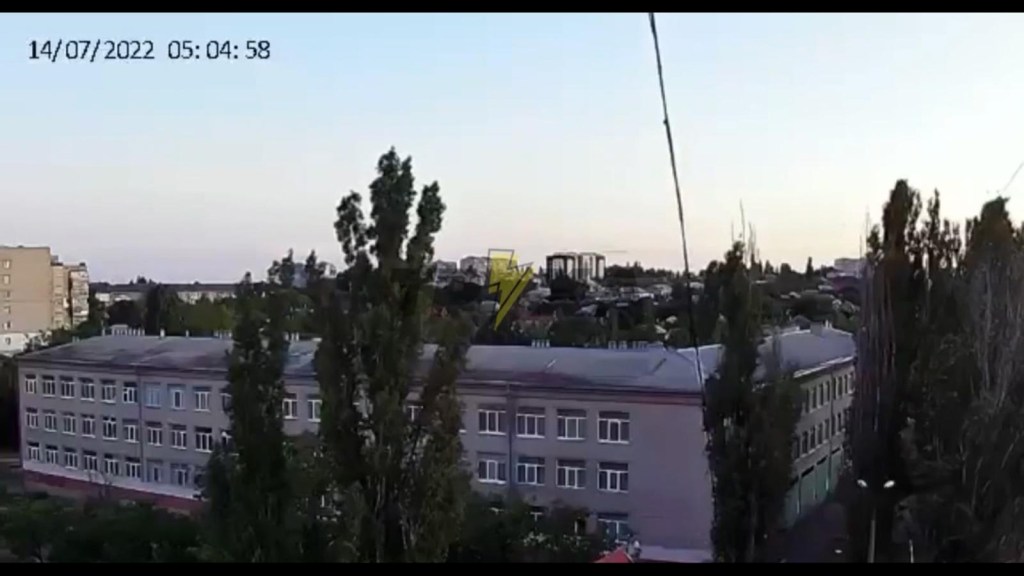 Watch how a missile hits a school in Ukraine