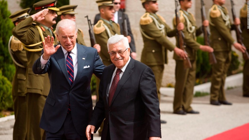 Biden talks with the president of the Palestinian Authority