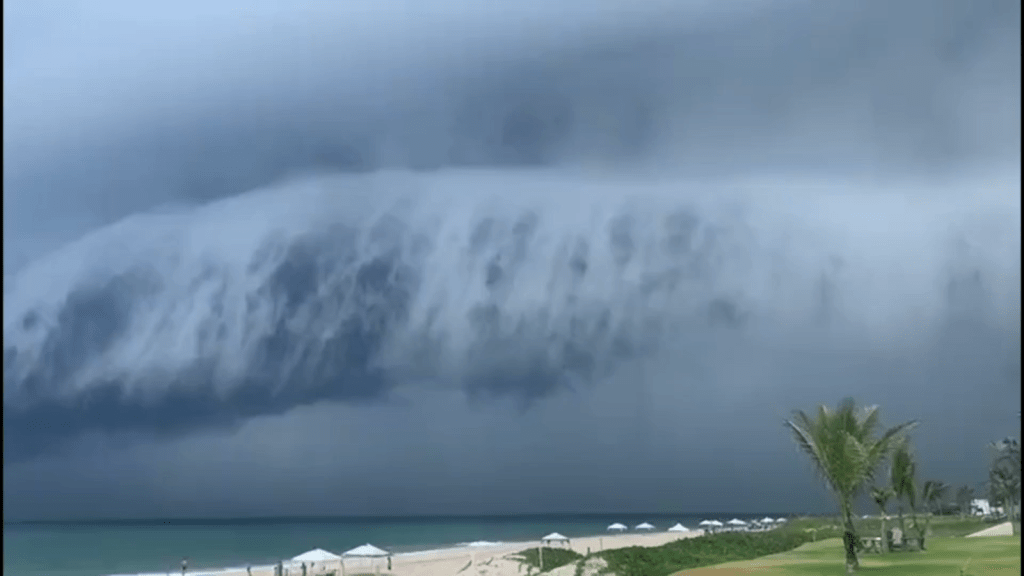 Una nube gigante cubre una playa en Tamaulipas, México.  Te contamos qué es