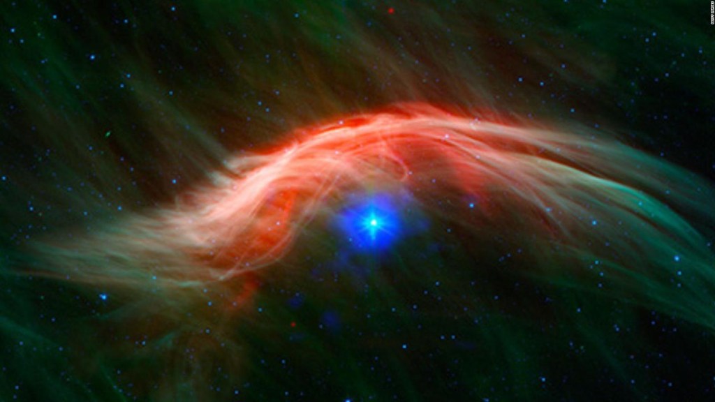 NASA reveals spectacular image of a runaway star in space