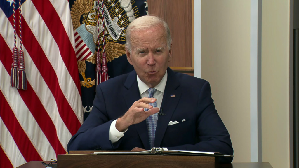 The drop in GDP in the second quarter "not surprising" to Biden