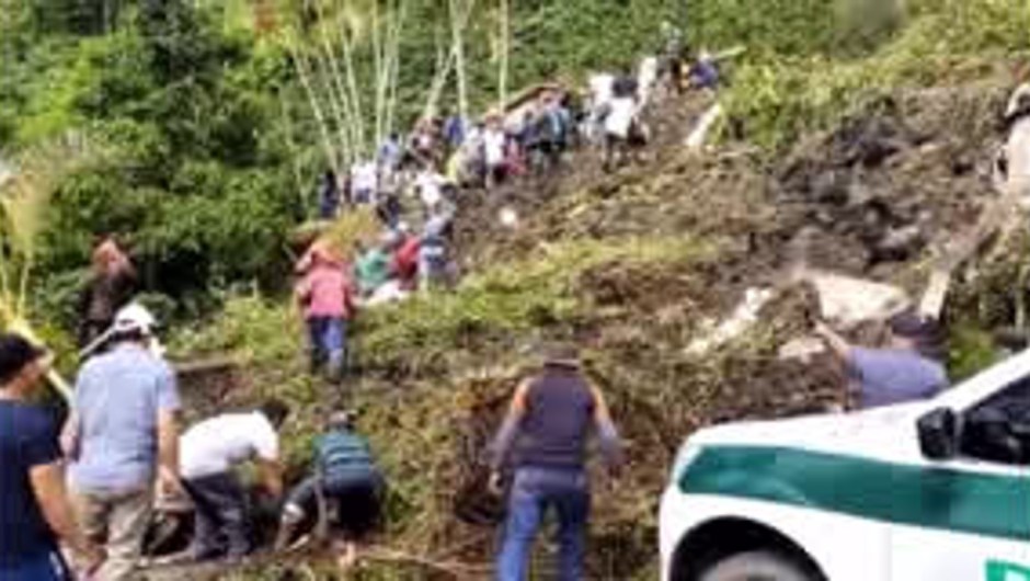 El derrumbe ocurrió en el departamento de Antioquia, Colombia