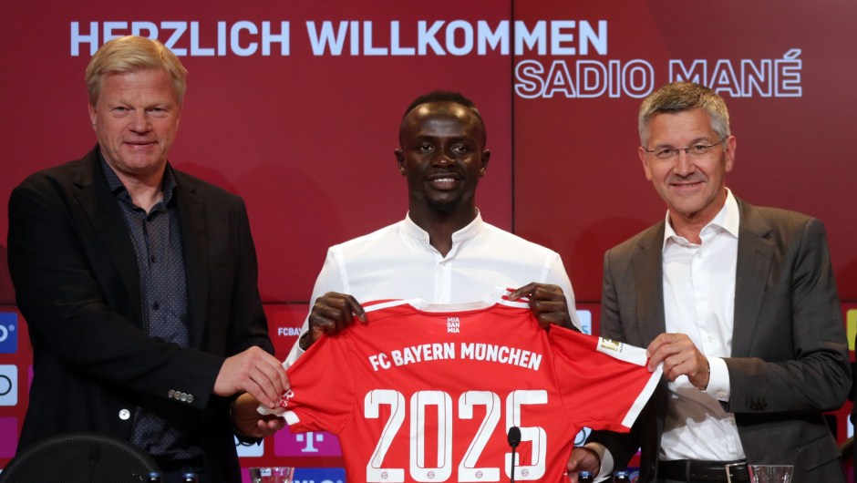 Sadio Mané en su presentación con el Bayern Munich, el 22 de junio de 2022.