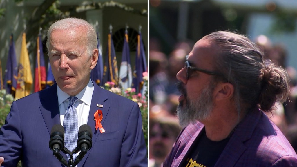 Watch the moment Father of Parkland victim interrupts Biden first morning