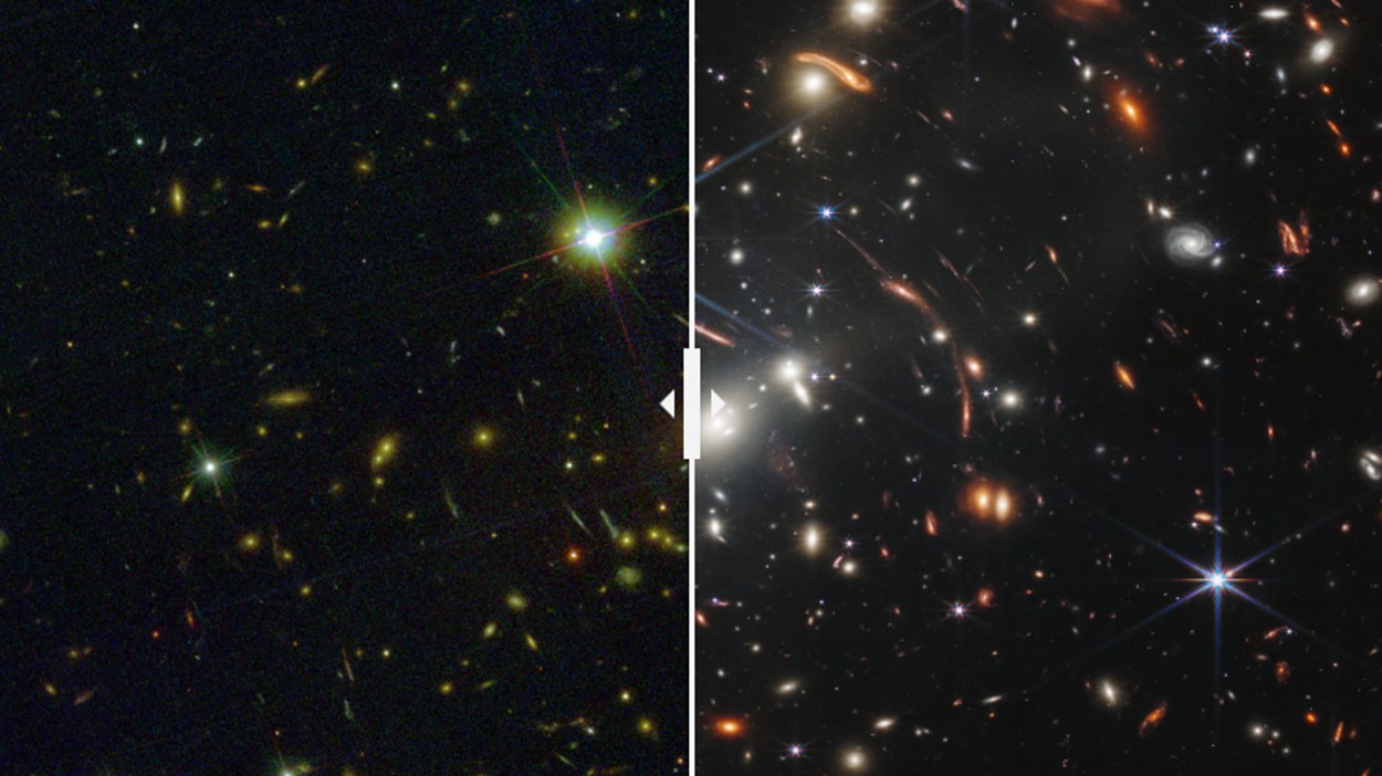 This is how the James Webb Telescope vs. Webb Telescope images appear.  Hubble