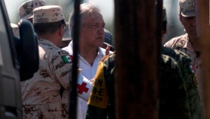 Así fue la visita de López Obrador durante los trabajos de rescate de mineros en Coahuila