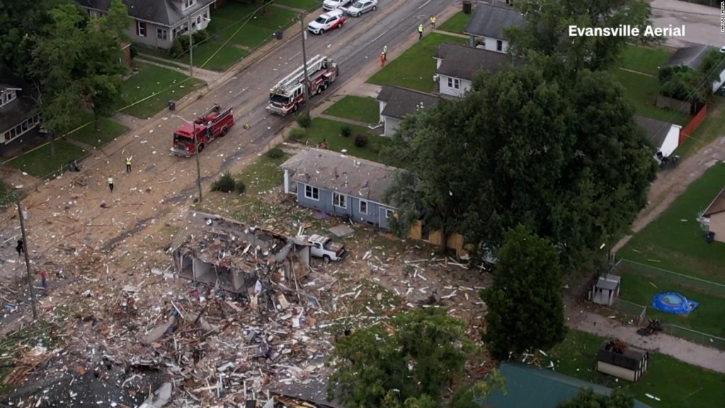 Stunning drone video shows the aftermath of the explosion