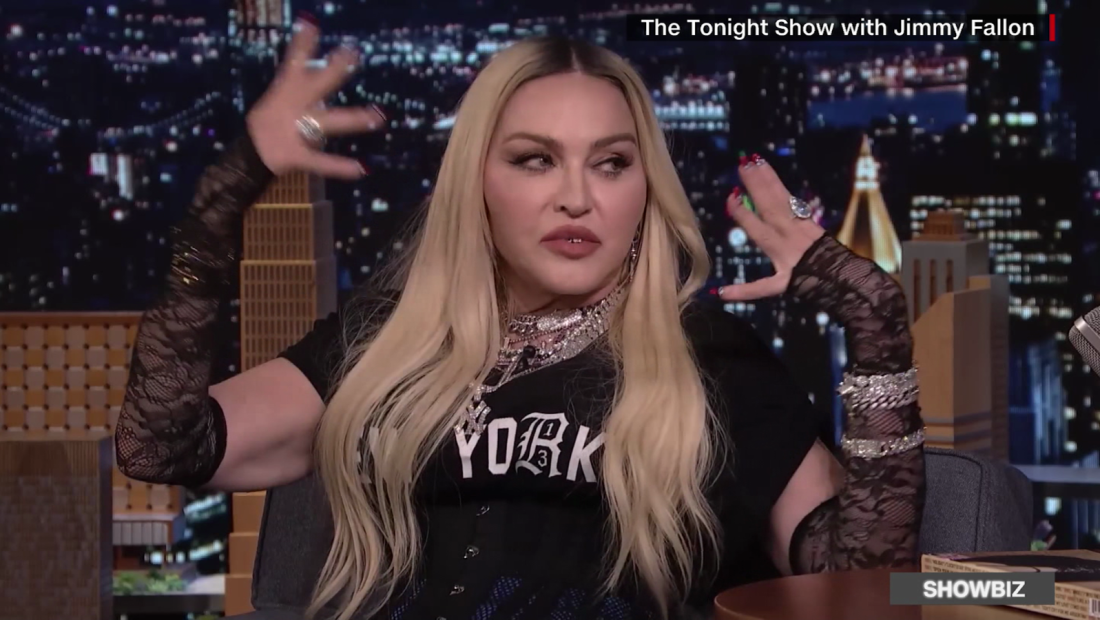 Madonna le muestra su nueva dentadura a Jimmy Fallon