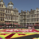 Mexicanos cubren plaza de Bruselas con tapete de flores